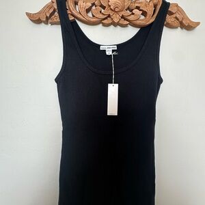 NWT James Perse Black Cotton Fitted Tank Top Size 0